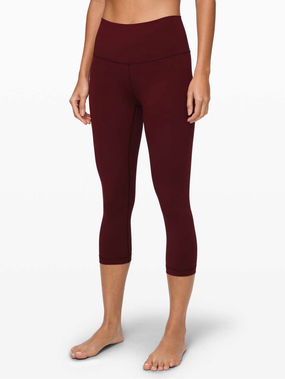 Wunder Under High Rise Crop 21” Full On Luxtreme Size 8 EUC Cassis/ Merlot